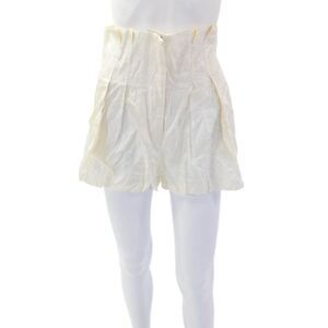 Kimberly Taylor Womens Textured Zip Lined Floral Printed Mini Skirt Cream Size S